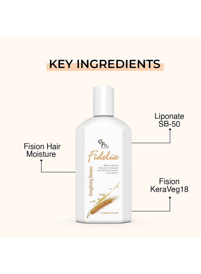 Fidelia Shampoo Vegetable Based Natural Keratin Gives Shine & Strength To Hair Recovers Hair Damage Provides Elasticity Rejuvenating And Nourishing Shampoo Paraben & Sls Free 250Ml