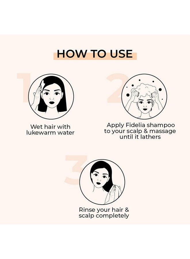 Fidelia Shampoo Vegetable Based Natural Keratin Gives Shine & Strength To Hair Recovers Hair Damage Provides Elasticity Rejuvenating And Nourishing Shampoo Paraben & Sls Free 250Ml