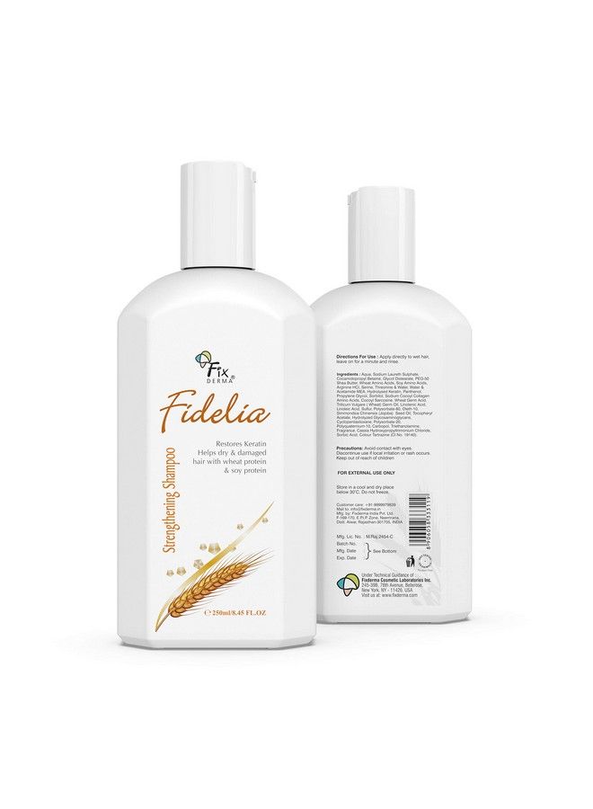 Fidelia Shampoo Vegetable Based Natural Keratin Gives Shine & Strength To Hair Recovers Hair Damage Provides Elasticity Rejuvenating And Nourishing Shampoo Paraben & Sls Free 250Ml