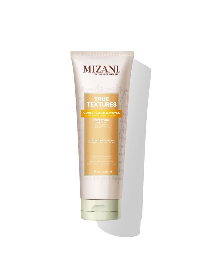 Mizani True Textures Perfect Coil Oil Gel | Defines Curls with Long Lasting Hold | Keeps Hair Hydrated | With Coconut and Marula Oils | Paraben & Silicone-Free | for Curly Hair | 11 Fl Oz