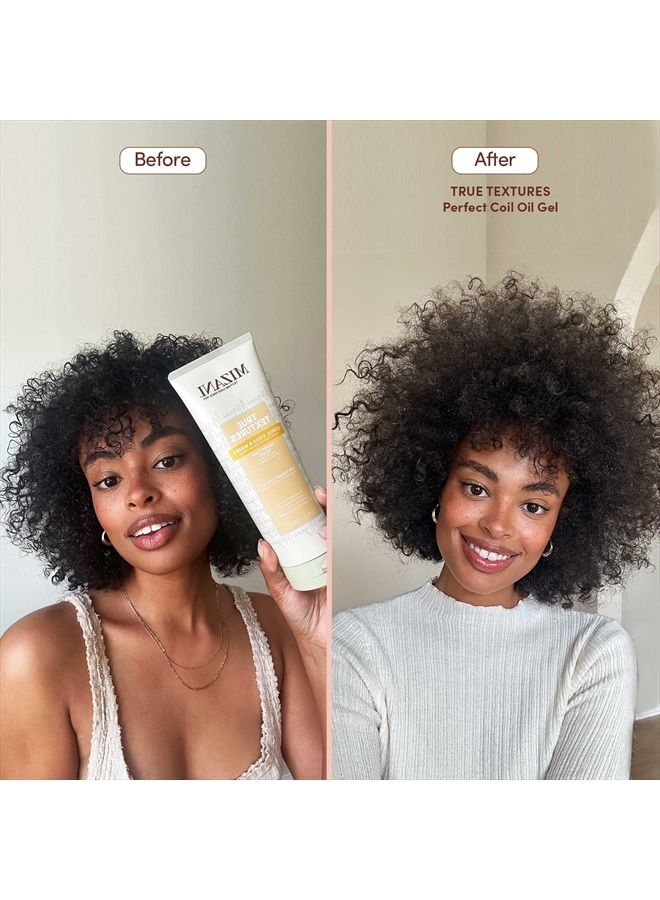 Mizani True Textures Perfect Coil Oil Gel | Defines Curls with Long Lasting Hold | Keeps Hair Hydrated | With Coconut and Marula Oils | Paraben & Silicone-Free | for Curly Hair | 11 Fl Oz