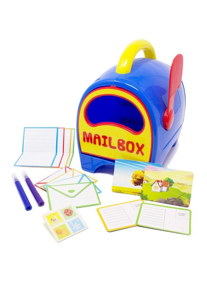 Kids Toy Mailbox For Toddlers And Children Educational Toy Mailbox With Letters Postcards And Stamp Sheets Perfect Play Set For Hours Of Pretend Play And Learning Development Fun!