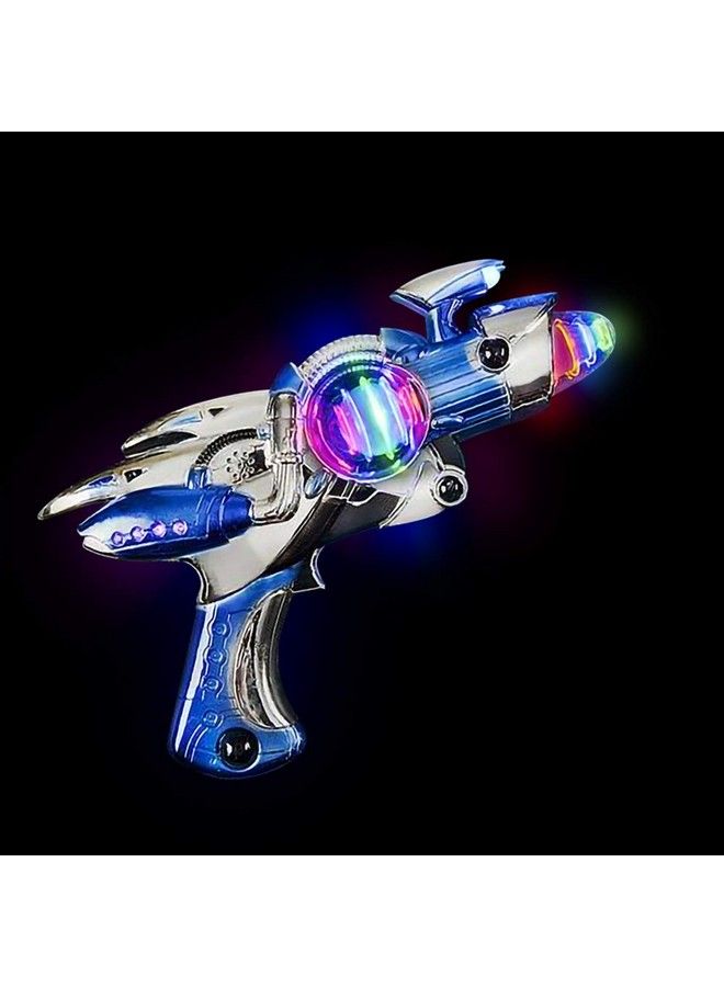 Red & Blue Super Spinning Space Toy Gun Set With Flashing Lights & Sound Effects Pack Of 2 Great Gift Idea For Boys & Girls Batteries Included