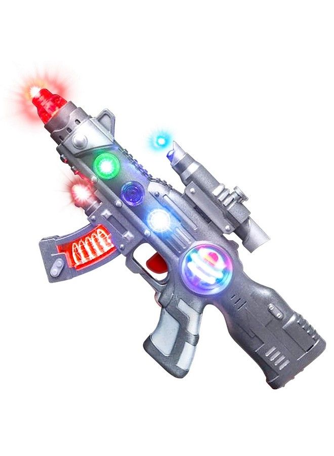 Light Up Spin Ball Blaster Toy Gun 12.5 Inch Assault Rifle With Thrilling Multicolor Leds And Sound Effects Batteries Included Really Cool Play Gun For Boys And Girls Great Gift Idea