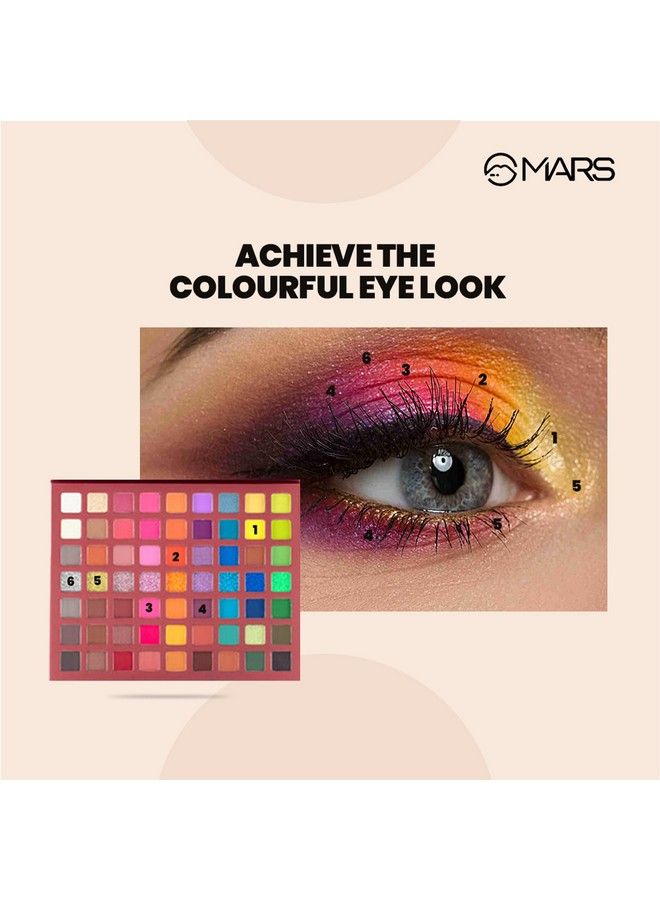 Eyes Can Kill Eyeshadow Palette With 63 Bright Colours ; Highly Pigmented Blendable And Buildable With Minimal Fall Out