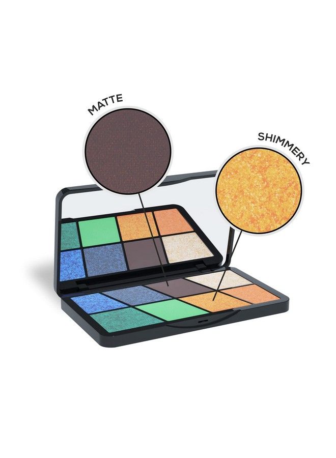 Eyeshadow Palette Long Lasting High Pigmented Multicolor Eye Makeup With Mattes & Shimmers Party Hour 16Gm