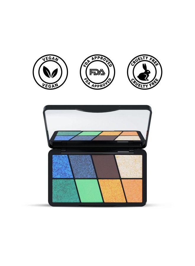 Eyeshadow Palette Long Lasting High Pigmented Multicolor Eye Makeup With Mattes & Shimmers Party Hour 16Gm