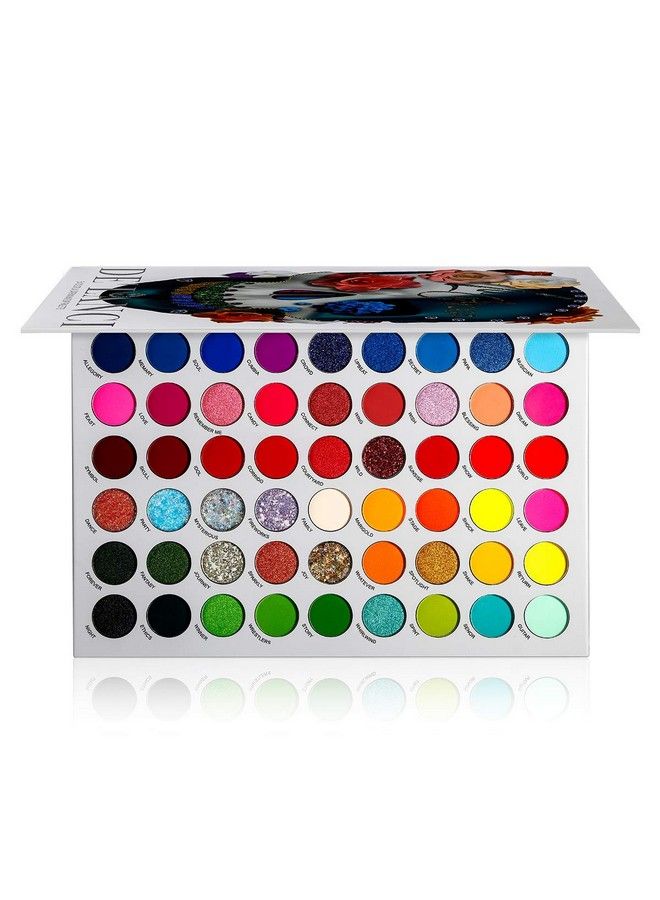 Delanci Original Big Colorful Eyeshadow Palette Professional 54 Color Board Eye Shadow Bright Neon Glitter Matte Shimmer Makeup Pallet Highly Pigmented Powder Eye Shadow