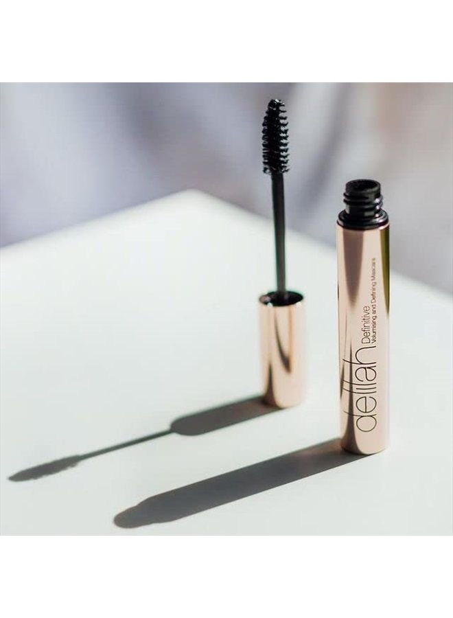 delilah - Definitive Volumising And Defining Mascara - Carbon - Unique Y-Shaped Brush - Strengthening, Lengthening Black Mascara For Soft Eye Lashes - Vegan - Cruelty free - 7.5 ml / 0.25 Oz