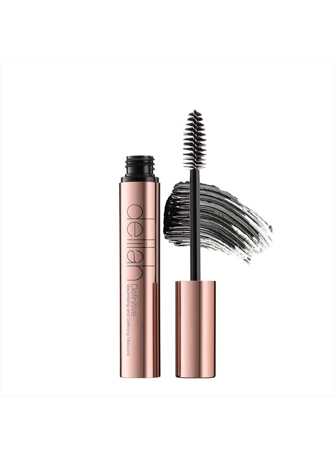 delilah - Definitive Volumising And Defining Mascara - Carbon - Unique Y-Shaped Brush - Strengthening, Lengthening Black Mascara For Soft Eye Lashes - Vegan - Cruelty free - 7.5 ml / 0.25 Oz