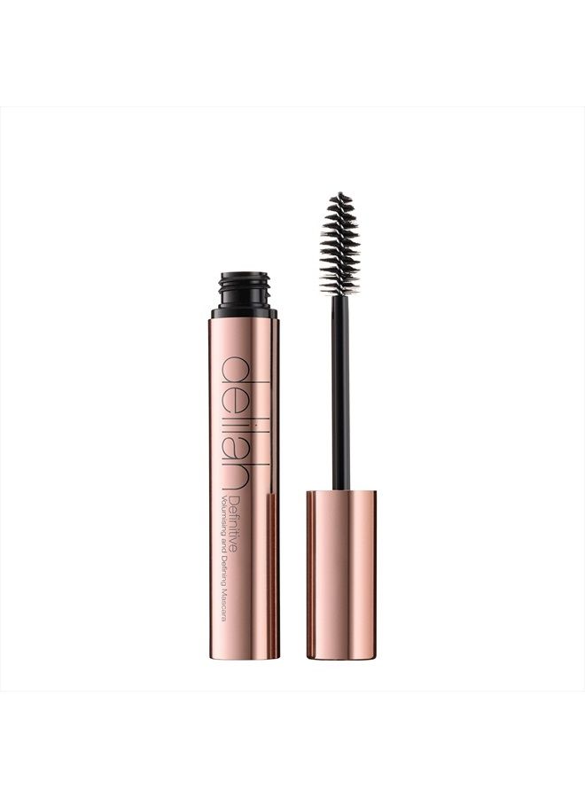 delilah - Definitive Volumising And Defining Mascara - Carbon - Unique Y-Shaped Brush - Strengthening, Lengthening Black Mascara For Soft Eye Lashes - Vegan - Cruelty free - 7.5 ml / 0.25 Oz