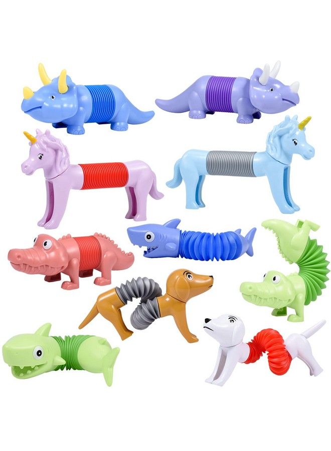 10Pack Pop Tubes Mixed Animal Fidget Toys Sensory Tubes For Toddlers Cute Animal Sensory Fidget Toys For Girls And Boys Stressrelief Pop Sound Spring Toddler Sensory Toys (Regular)