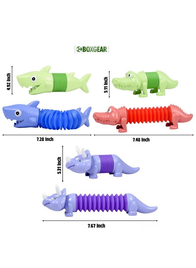 10Pack Pop Tubes Mixed Animal Fidget Toys Sensory Tubes For Toddlers Cute Animal Sensory Fidget Toys For Girls And Boys Stressrelief Pop Sound Spring Toddler Sensory Toys (Regular)