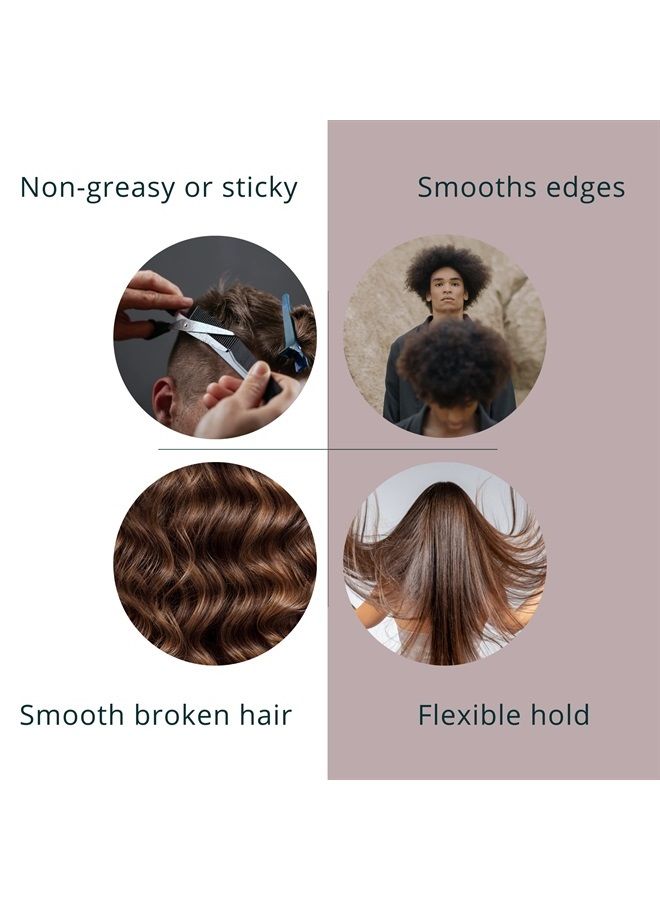 Ultra Aqua Hair Gel Wax with Shiny and Strong Hold, Manage Flyaways, Braids, and Curls, Hair Styling for Women and Men, Strawberry Scent, 5.92 fl. oz, (ultra aqua)