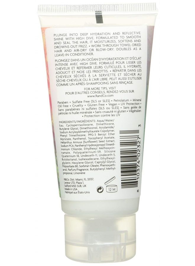 High Dive Moisture + Shine Crème | Deep Hydration + Softens + Eliminates Frizz | Vegan + Cruelty-Free | 1.7 Fl Oz, Creamy White