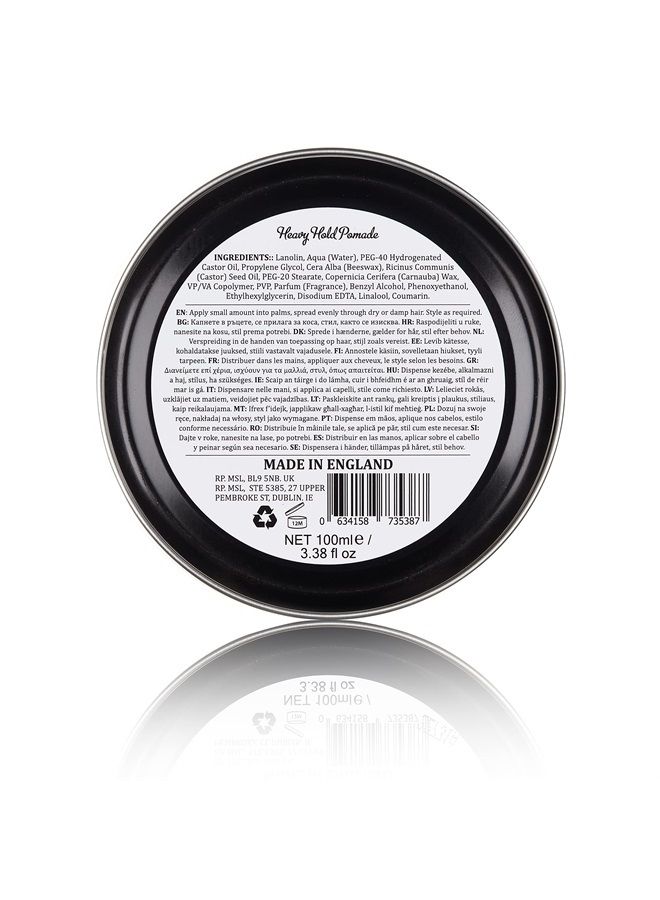 Heavy Hold Pomade By Dapper Dan, Superior Hold, Petrolatum Free, No Build Up, Liquorice & Vanilla Fragrance 100ml