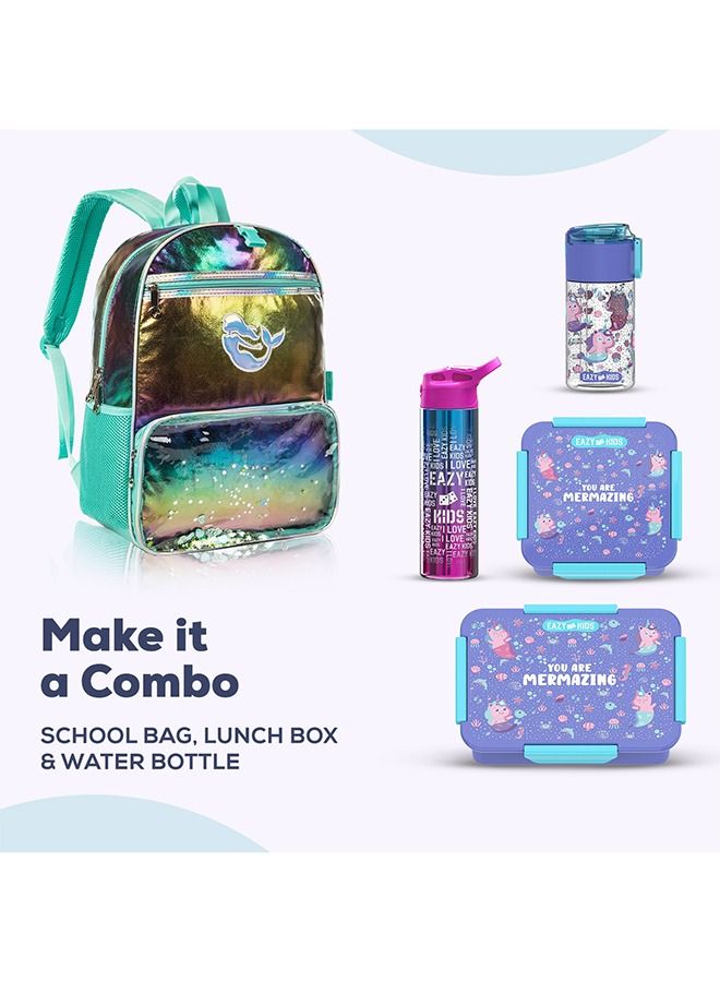 17 School Bag Lunch Bag Pencil Case Set of 3 Mermaid Shell