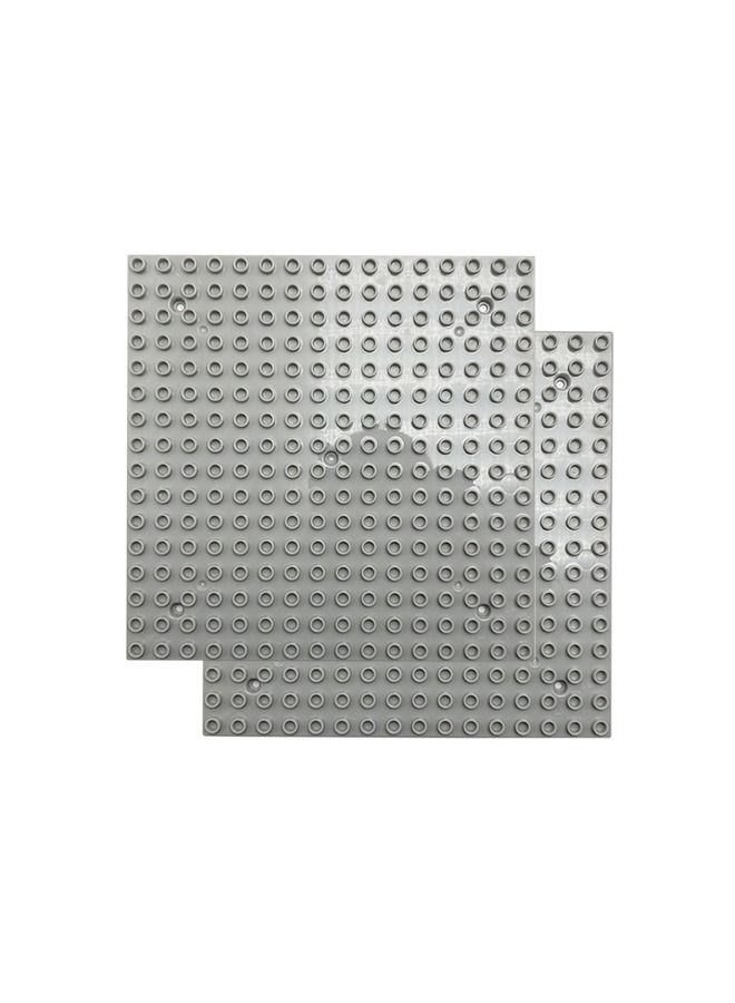 2-Piece 16X16 Dots Baseplate For Building Blocks Mini Action Figure Stand On Base Plate Educational