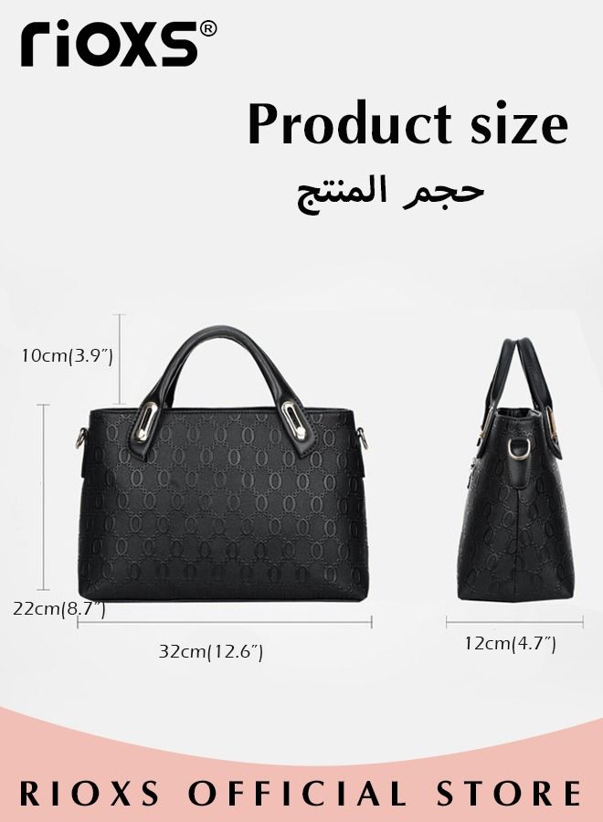 4 PCS Satchel Purses and Handbags for Women Shoulder Tote Bags Wallets
