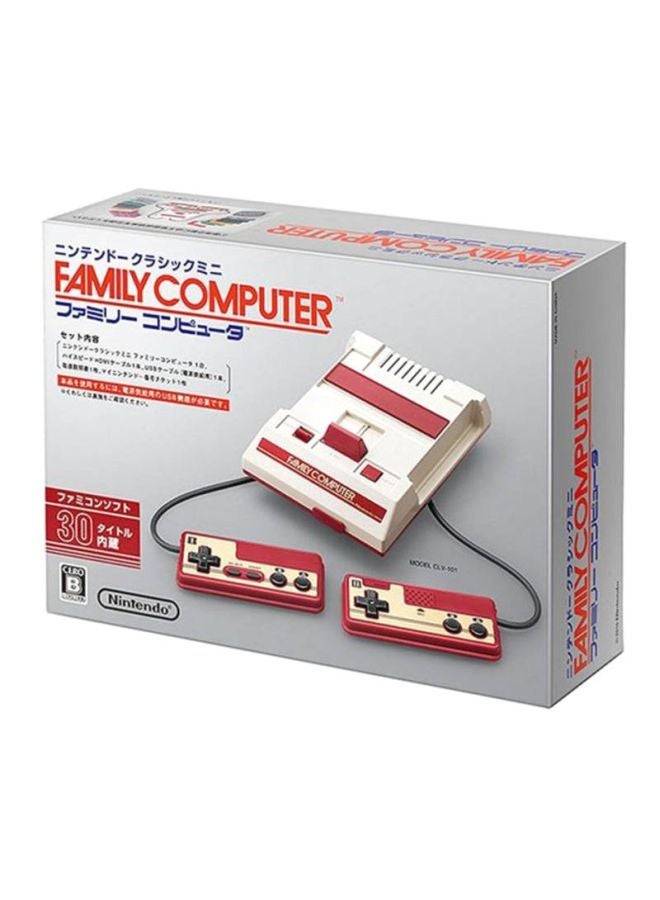Classic Mini Family Computer System Console - Beige/Red