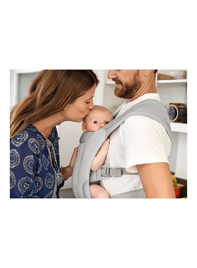 Embrace Soft Air Mesh Ergonomic Baby Carrier For Newborns From Birth, Ergonomic 2 - Position Belly Carrier Front Carrier - Soft Grey
