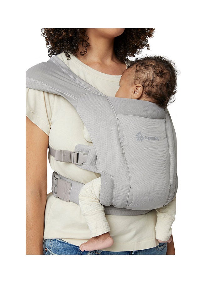 Embrace Soft Air Mesh Ergonomic Baby Carrier For Newborns From Birth, Ergonomic 2 - Position Belly Carrier Front Carrier - Soft Grey