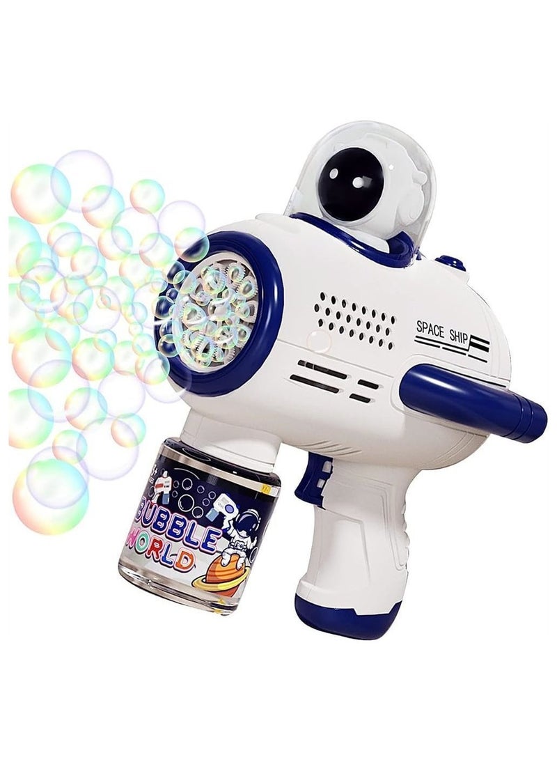 Bubble Machine, Gun with Colorful Lights, Automatic 360 Degree Rotation, Machine for Parties, Party Birthday