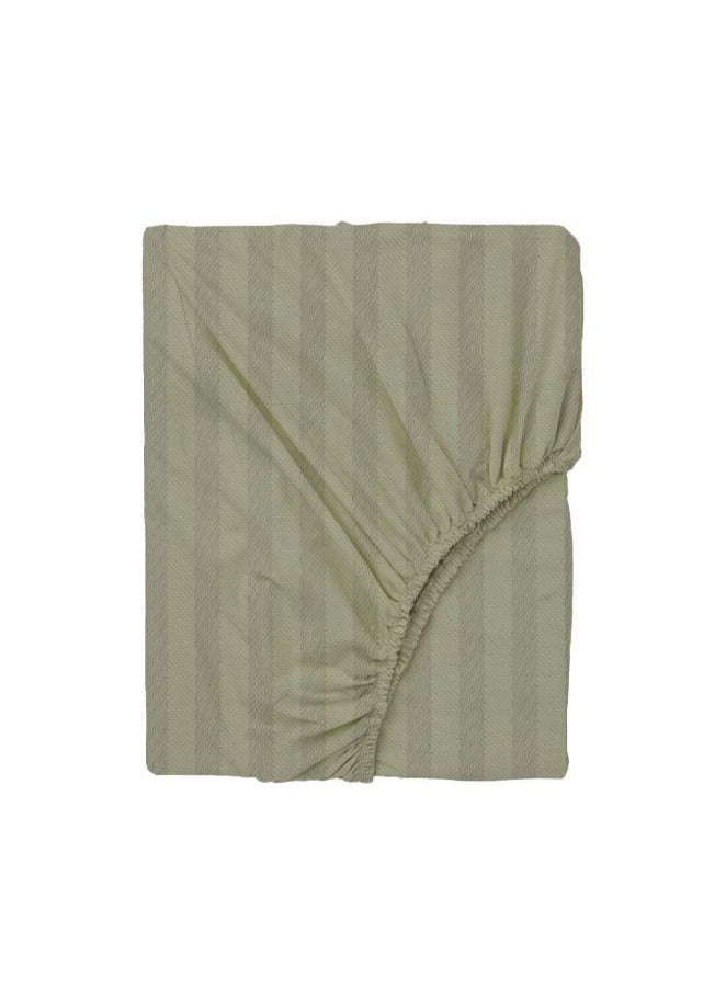 Tulip (Sand) Single Size Fitted Sheet (90 x 210 + 30 Cm-Set of 1 Pc) 100% Cotton, Soft and Luxurious Hotel Quality Bed linen-300 TC