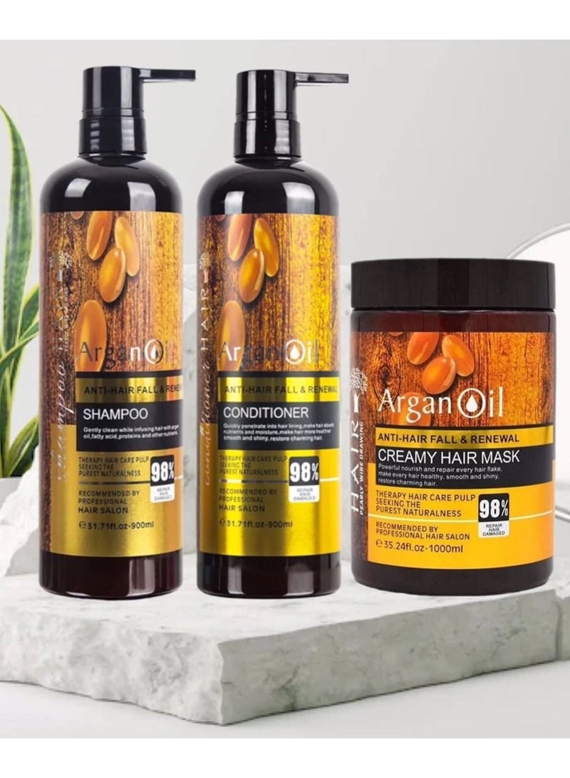 Anti-Hair Fall And Renewal Home Care Set 1x3