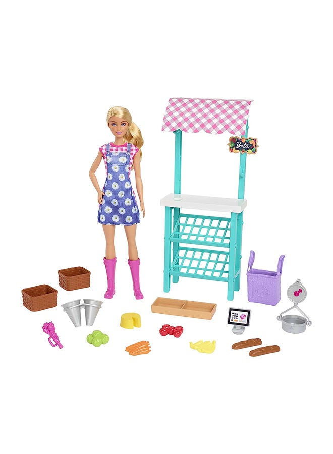Farm Fresh Market Playset - Complete 17-Piece Set for Imaginative Play, Ages 3 , 6.5x23x32.5cm
