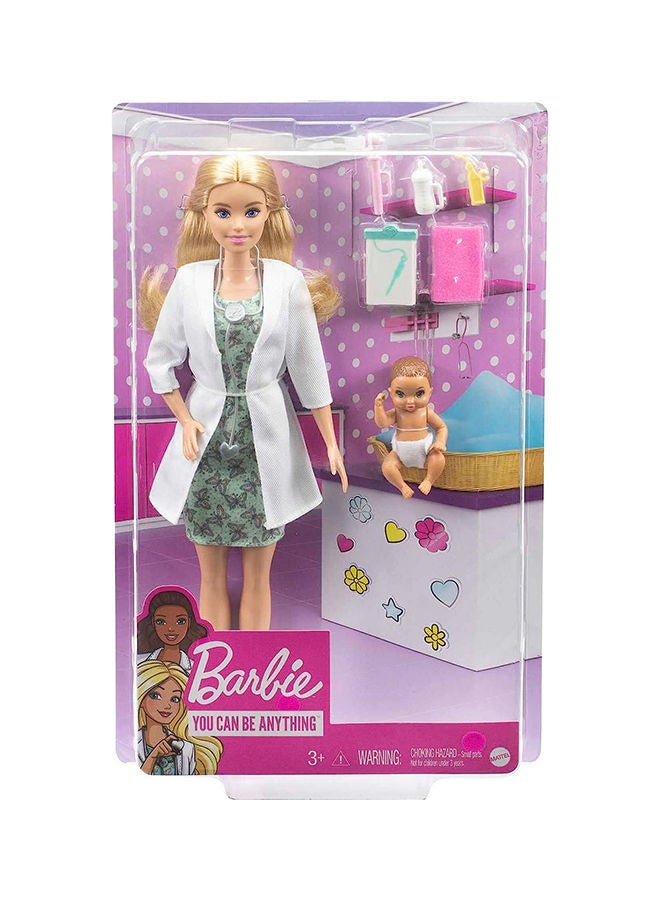 Baby Doctor Playset with Blonde Doll, Infant Doll, Doctor Toy Accessories