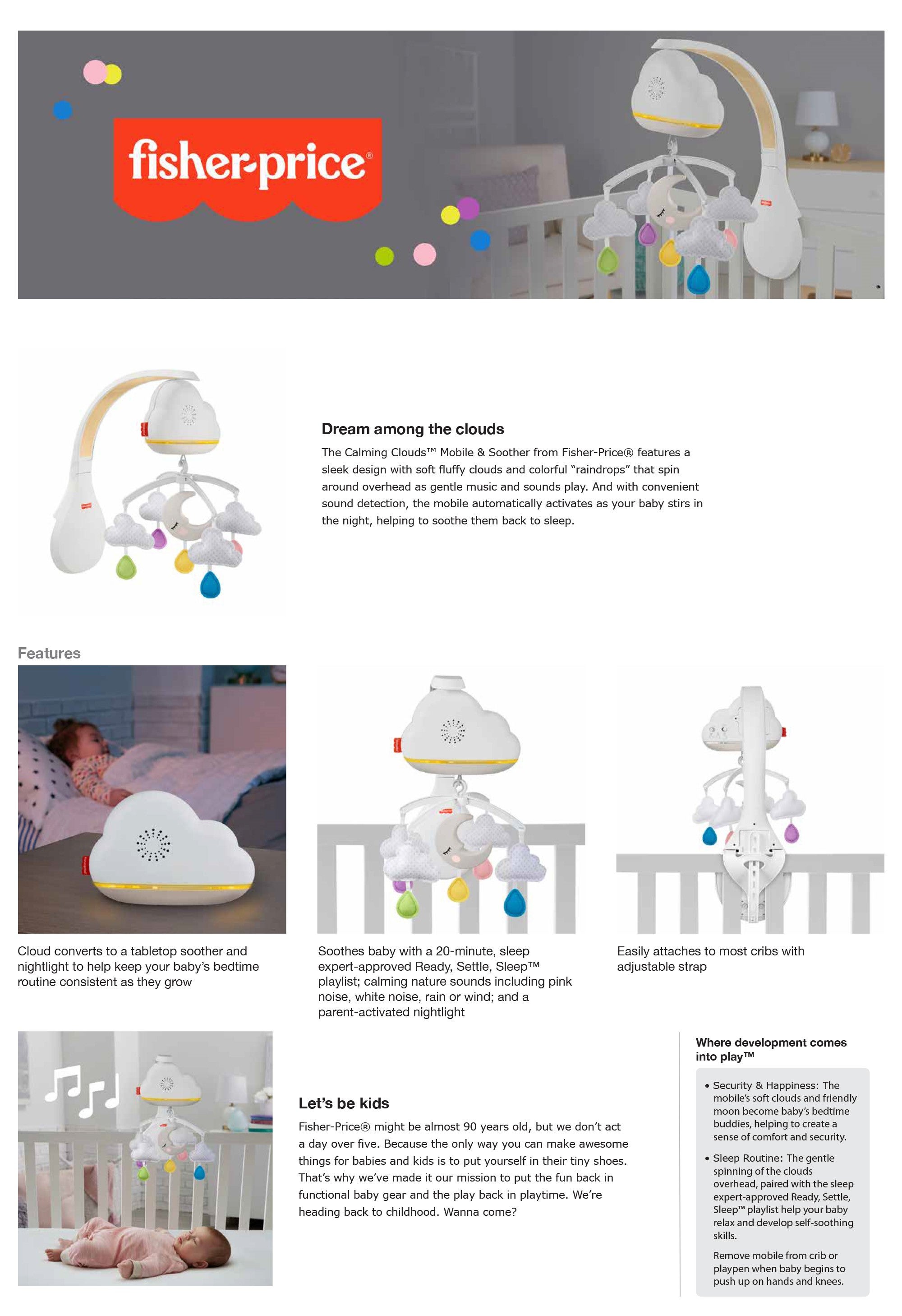 Calming Clouds Mobile & Soother, Crib Sound Machine