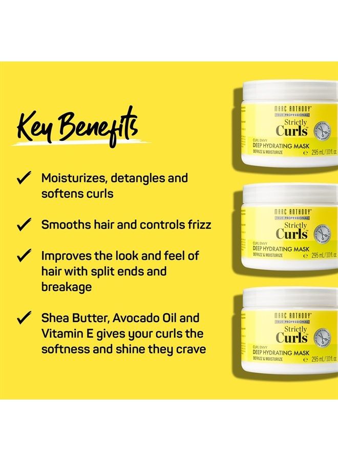 Deep Hydrating Mask for Dry & Damaged Hair, Strictly Curls - Deep Hydration Treatment with Avocado Oil & Shea Butter Enhances Curls with a Soft Finish - Paraben-Free & Sulfate-Free