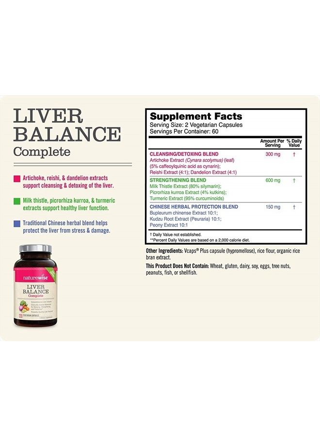 Liver Detox Cleanse Supplement (30 Servings) Triple Repair Formula with Milk Thistle, Turmeric, Reishi & Kudzu to Encourage Toxin Removal & Support Normal Function (60 Veg Capsules)