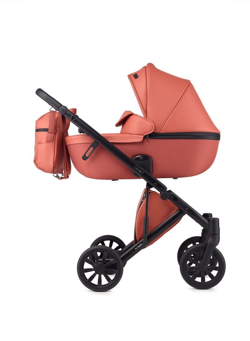Stroller E-TYPE (2IN1) Luxury Stroller Bassinet +Seat Unit +Bag from Newborn till 5 Years (Bohemia)