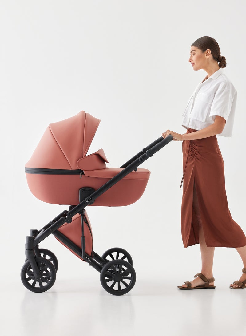 Stroller E-TYPE (2IN1) Luxury Stroller Bassinet +Seat Unit +Bag from Newborn till 5 Years (Bohemia)
