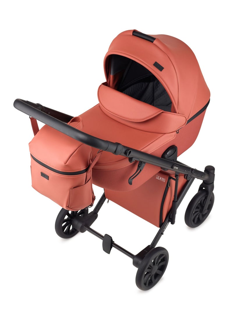 Stroller E-TYPE (2IN1) Luxury Stroller Bassinet +Seat Unit +Bag from Newborn till 5 Years (Bohemia)
