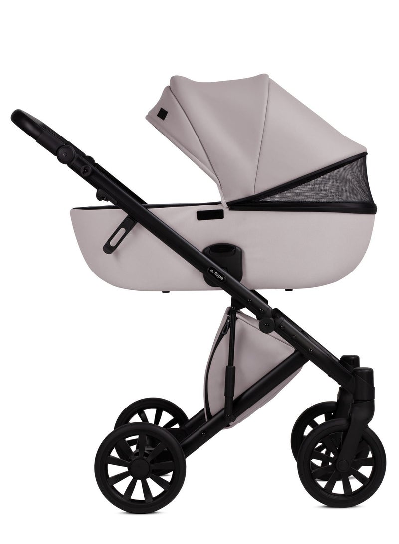 Stroller E-TYPE (2IN1) Luxury Stroller Bassinet +Seat Unit +Bag from Newborn till 5 Years ( PEARL)Light Pink