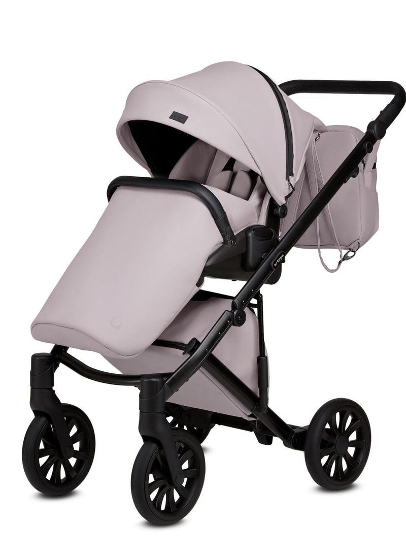 Stroller E-TYPE (2IN1) Luxury Stroller Bassinet +Seat Unit +Bag from Newborn till 5 Years ( PEARL)Light Pink
