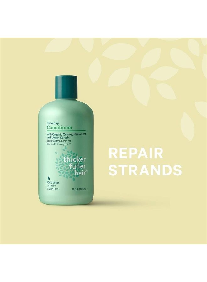 Thicker Hair Care Thicker Fuller Hair Repairing Conditioner, 12 Oz, Green (819933011744)