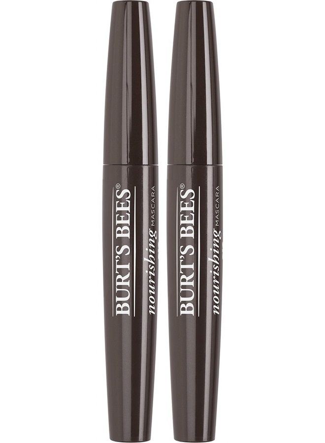 Burts Bees 100% Natural Nourishing Mascara, Classic Black - 0.4 Ounce (Pack of 2)