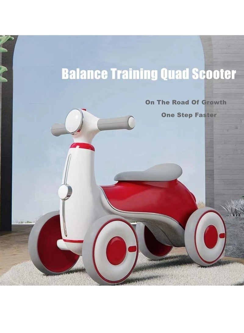 COOLBABY Baby Balance Bike For 1-3 Years Boys And Girls Safety Upgrade Baby Bike For 12-36 Months 4 Wheels Balance Bike No Pedal Toddler Bike