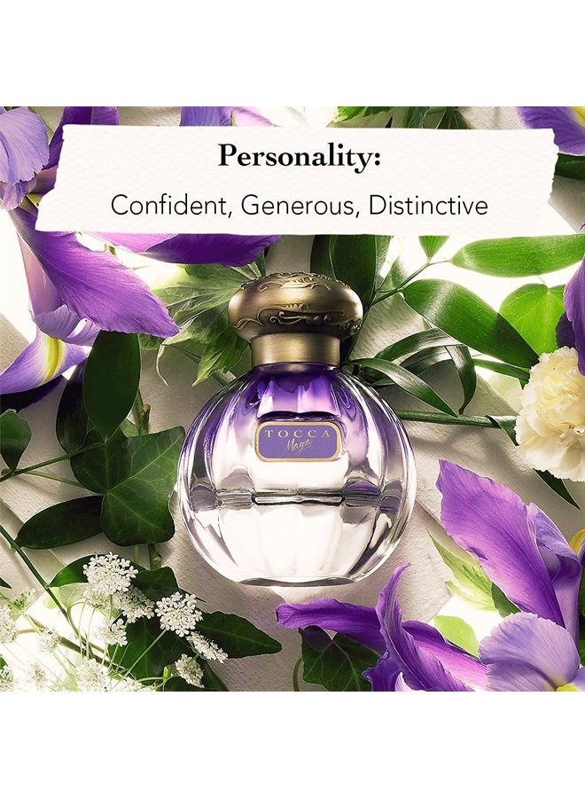 Women's Eau de Parfum, Maya - Warm Floral, Wild Iris, Blackcurrant, Patchouli Heart - Hand-Finished Bottle 1.7oz (50 ml)