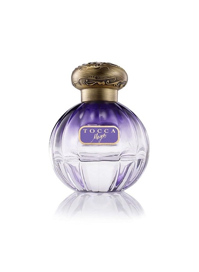 Women's Eau de Parfum, Maya - Warm Floral, Wild Iris, Blackcurrant, Patchouli Heart - Hand-Finished Bottle 1.7oz (50 ml)