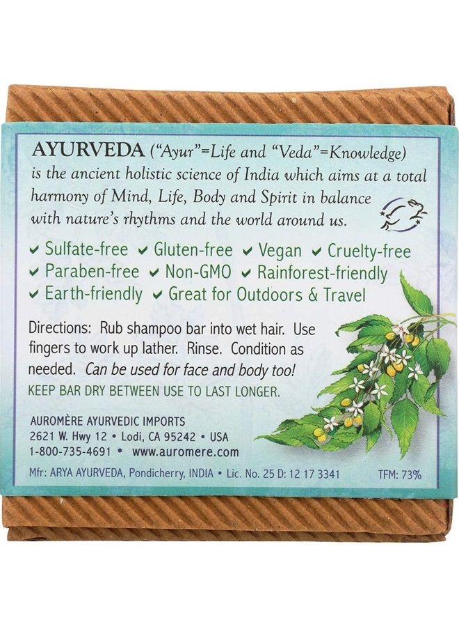 Ayurvedic Shampoo Bar - Eco Friendly, Handmade, Vegan, Cruelty Free, Natural, Non GMO, All in One Bar for Soap and Shampoo (4.23 oz), 4 pack