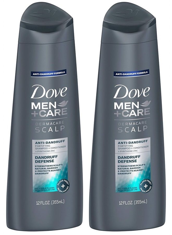 Men+Care Dermacare Scalp 2-in-1 Shampoo + Conditioner, Dandruff Defense, 12 Ounce (Pack of 2)