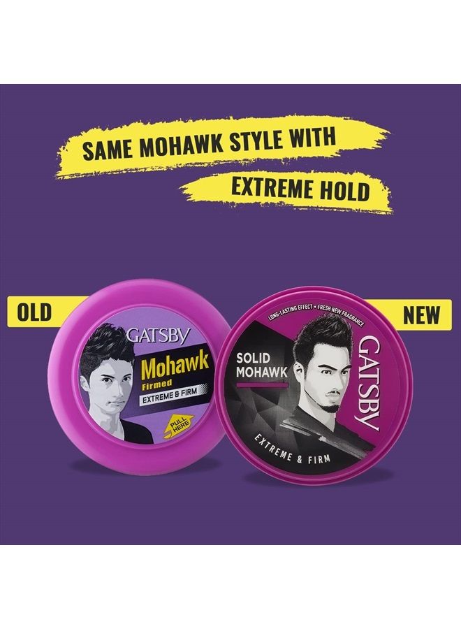 Gatsby Hair Styling Wax Mohawk Firmed Extreme & Firm - 75g