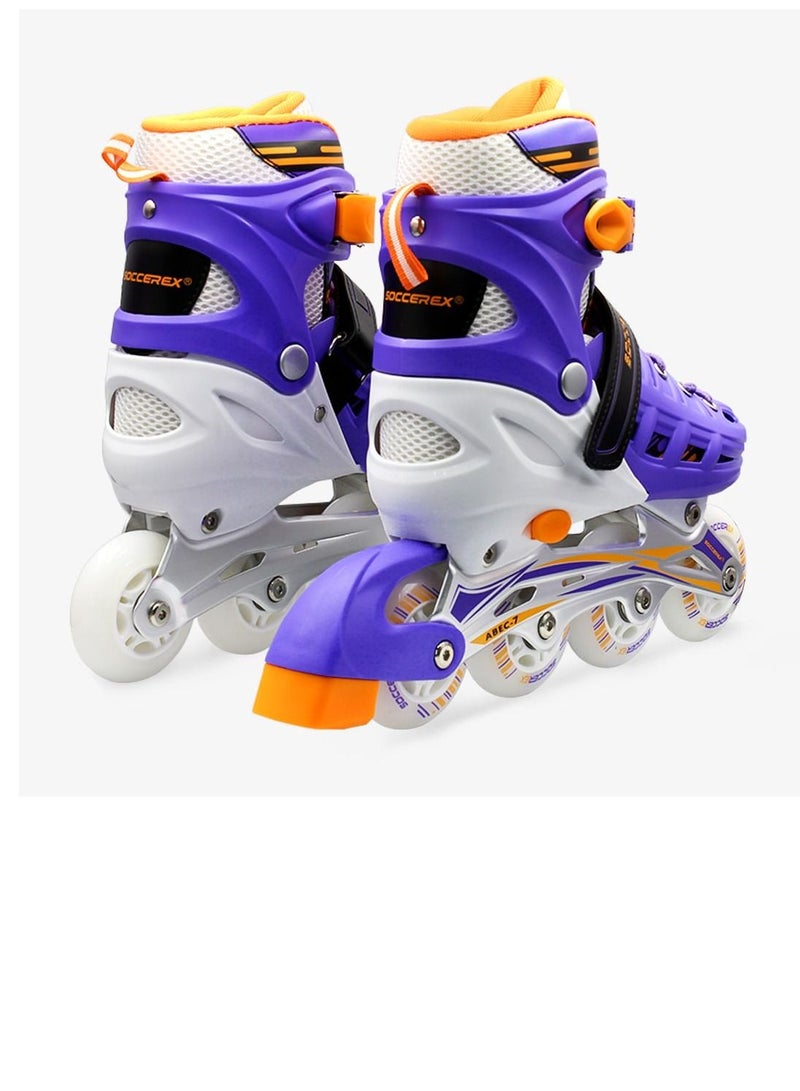 Inline & Roller Skates Shoes for Kids Youth full Set With Helmet and Protection