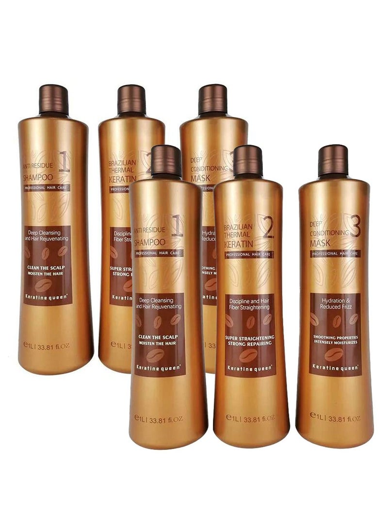 Keratine Queen Brazilian Treatment 3/Set 1L 33.81 Fl OZ 2Set