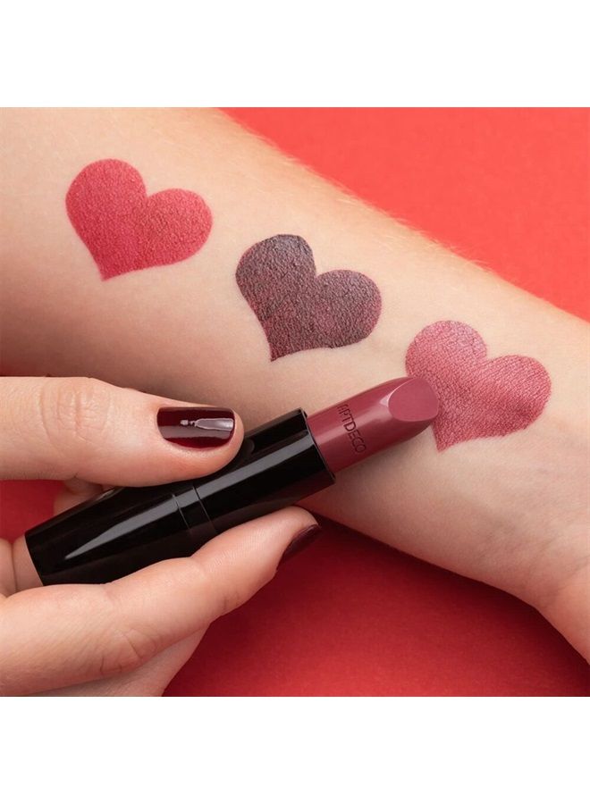 Perfect Color Lipstick I red I glide-on lipstick with rich color & plumping effect I creamy, pearly finish I hyaluronic acid has a plumping effect I lip plumper I lip care I makeup I 0.14 Oz
